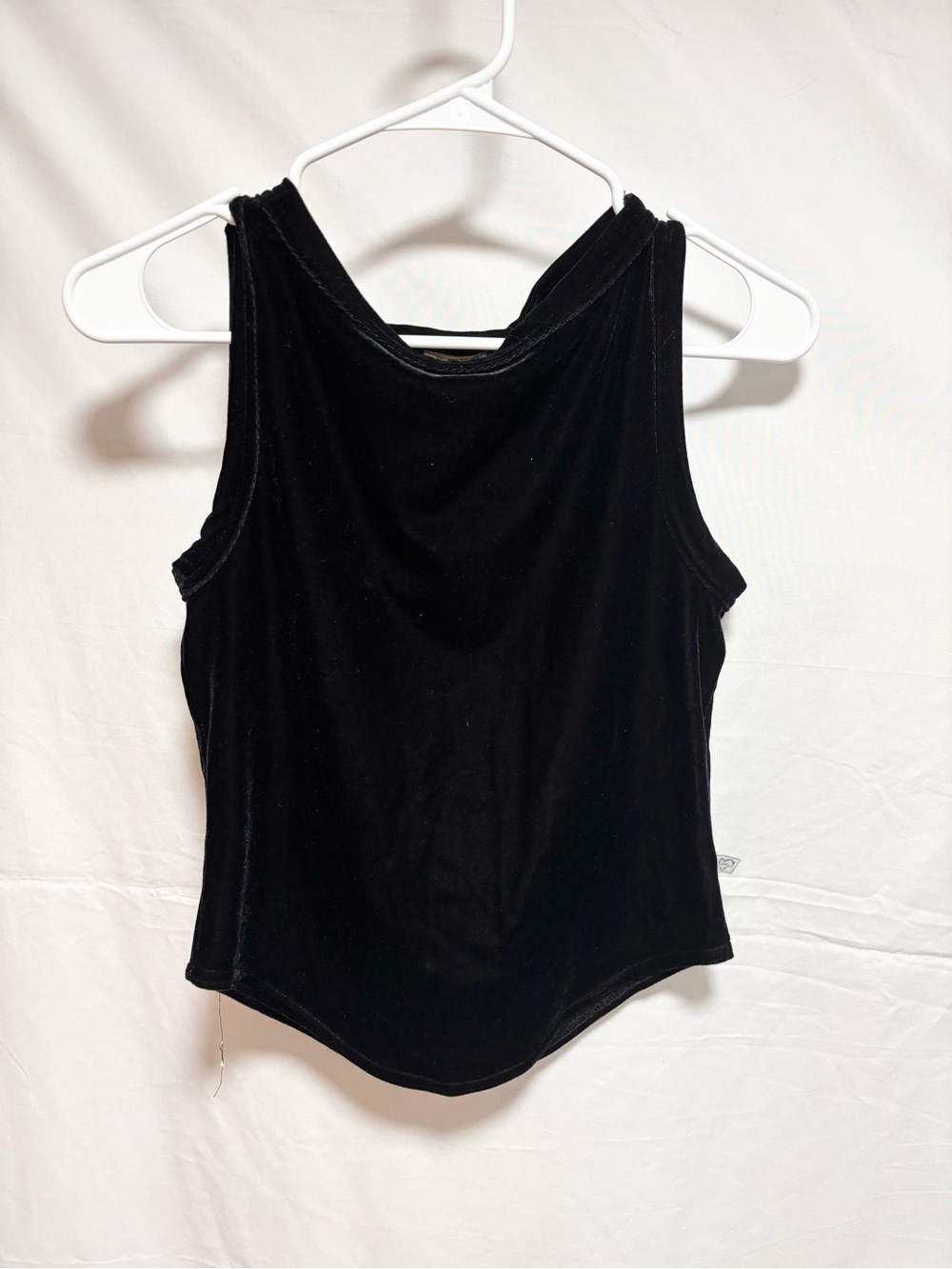 XOXO Black Velvet Scoop Neck Tank - Women